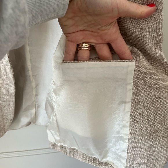 VTG Women's textured Cream Blazer size 8 minimalist capsule old money preppy - Picture 3 of 8